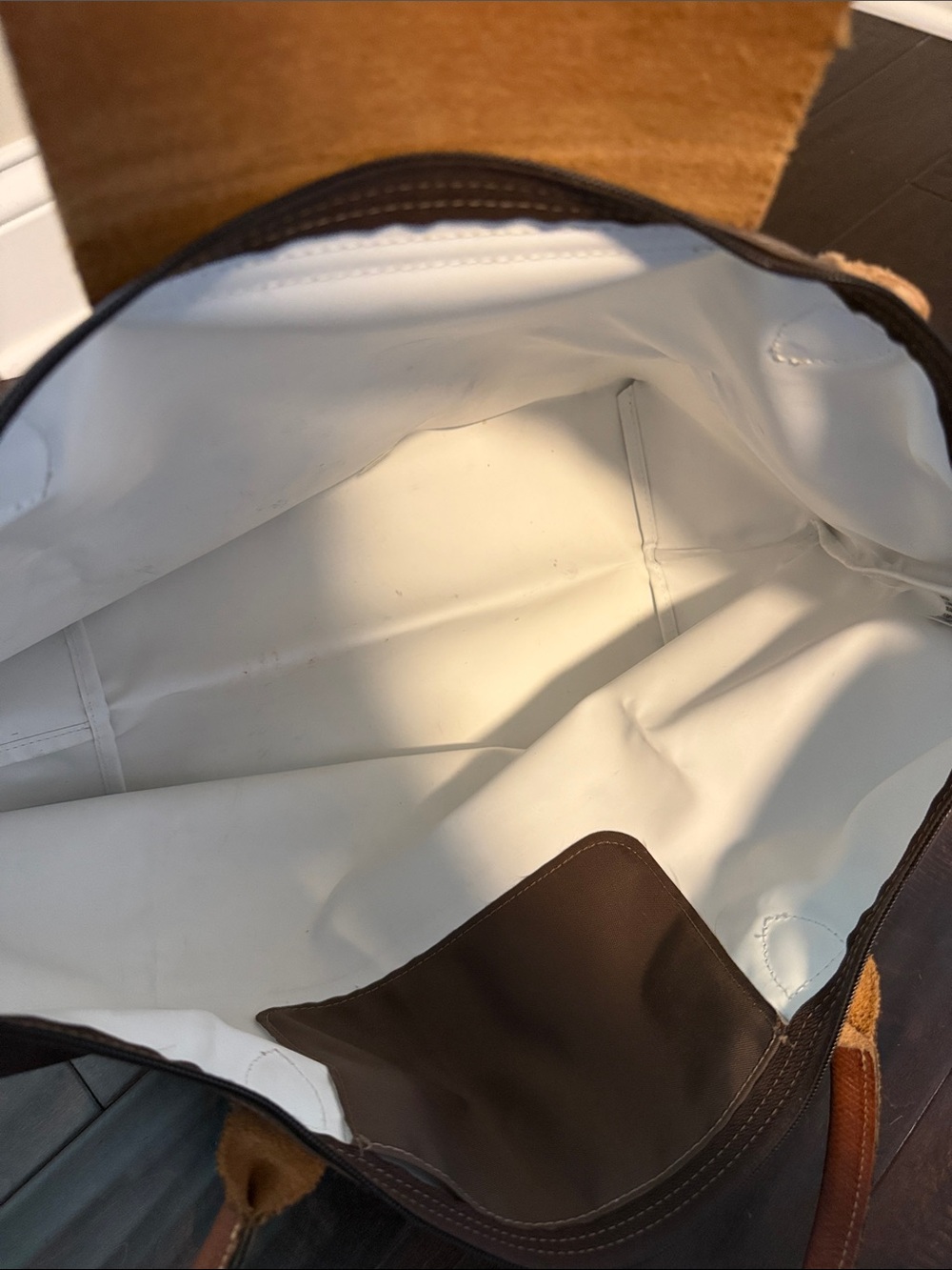 Longchamp le pilage Brown Tote Bag - Picture 10 of 11